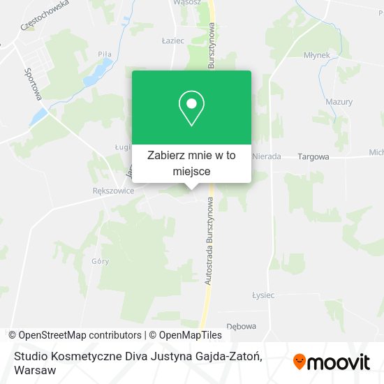 Mapa Studio Kosmetyczne Diva Justyna Gajda-Zatoń