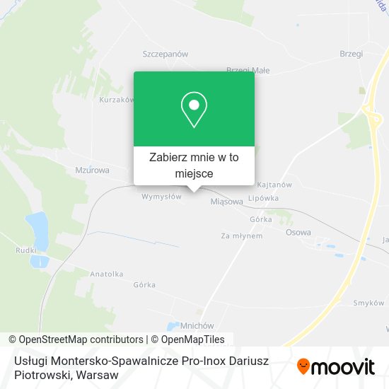 Mapa Usługi Montersko-Spawalnicze Pro-Inox Dariusz Piotrowski