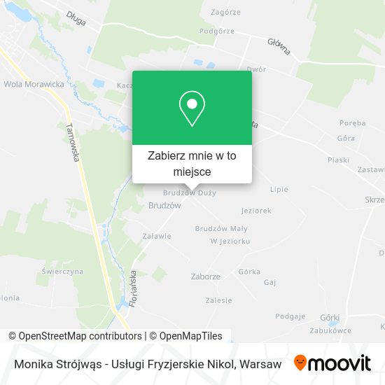 Mapa Monika Strójwąs - Usługi Fryzjerskie Nikol