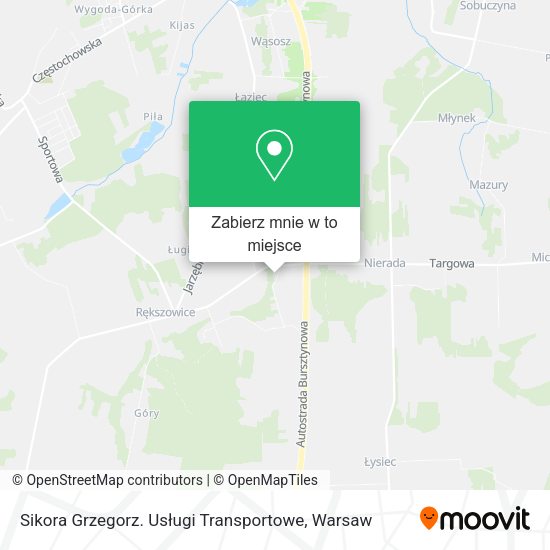 Mapa Sikora Grzegorz. Usługi Transportowe