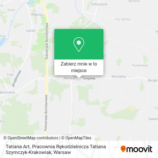 Mapa Tatiana Art. Pracownia Rękodzielnicza Tatiana Szymczyk-Krakowiak