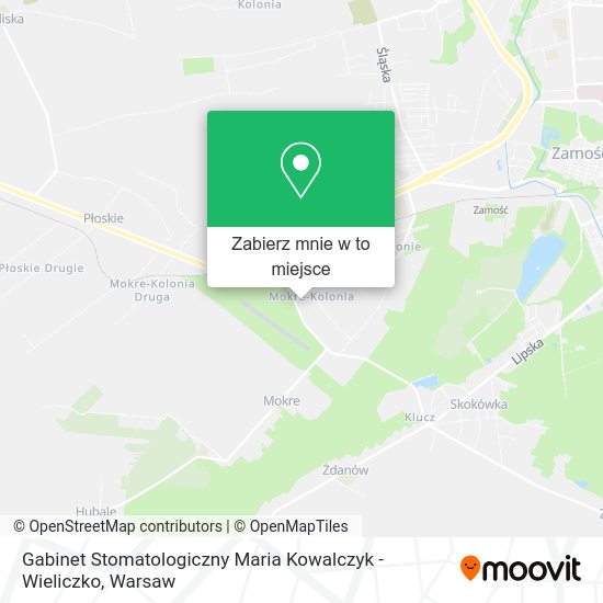 Mapa Gabinet Stomatologiczny Maria Kowalczyk - Wieliczko