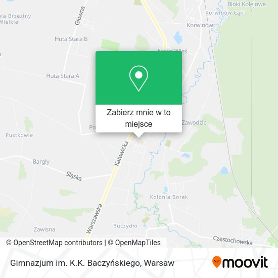 Mapa Gimnazjum im. K.K. Baczyńskiego