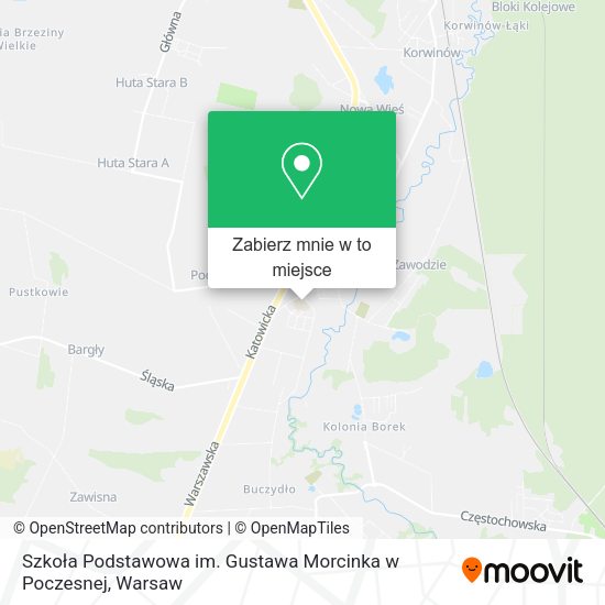 Mapa Szkoła Podstawowa im. Gustawa Morcinka w Poczesnej