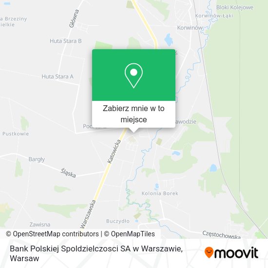 Mapa Bank Polskiej Spoldzielczosci SA w Warszawie