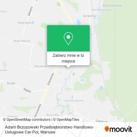 Mapa Adam Brzozowski Przedsiębiorstwo Handlowo-Usługowe Car-Pol