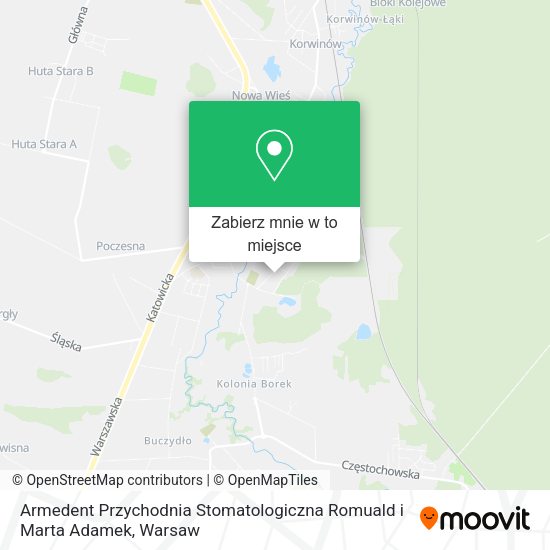 Mapa Armedent Przychodnia Stomatologiczna Romuald i Marta Adamek