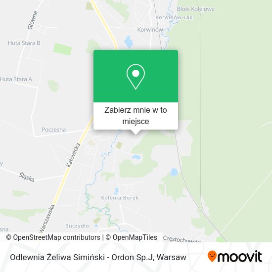 Mapa Odlewnia Żeliwa Simiński - Ordon Sp.J