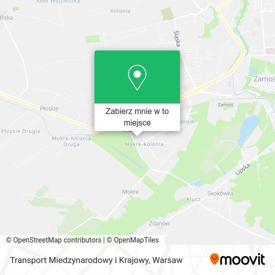 Mapa Transport Miedzynarodowy i Krajowy