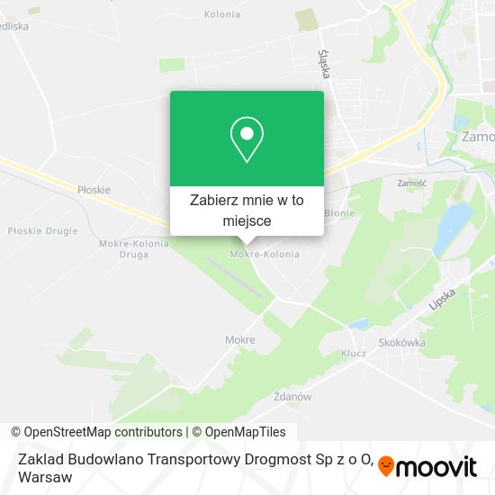 Mapa Zaklad Budowlano Transportowy Drogmost Sp z o O