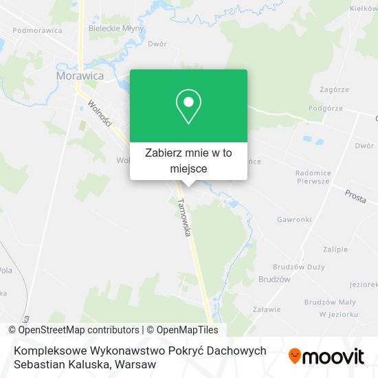 Mapa Kompleksowe Wykonawstwo Pokryć Dachowych Sebastian Kaluska