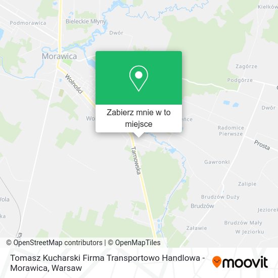 Mapa Tomasz Kucharski Firma Transportowo Handlowa - Morawica