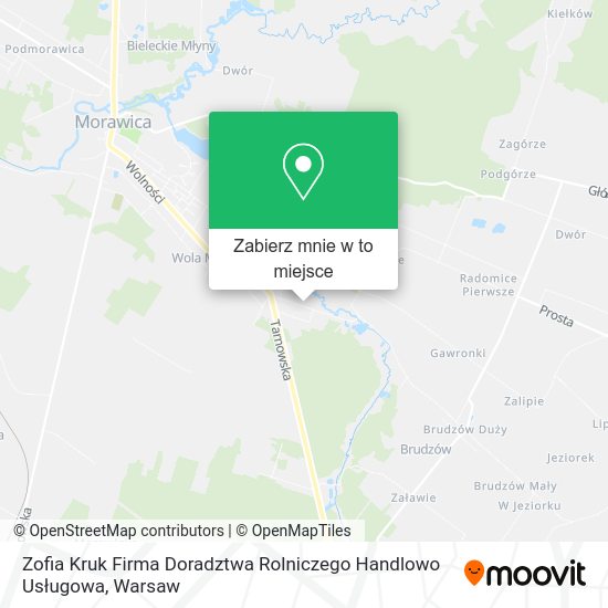 Mapa Zofia Kruk Firma Doradztwa Rolniczego Handlowo Usługowa