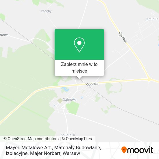 Mapa Mayer. Metalowe Art., Materiały Budowlane, Izolacyjne. Majer Norbert