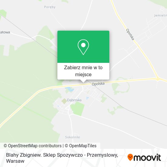 Mapa Blahy Zbigniew. Sklep Spozywczo - Przemyslowy