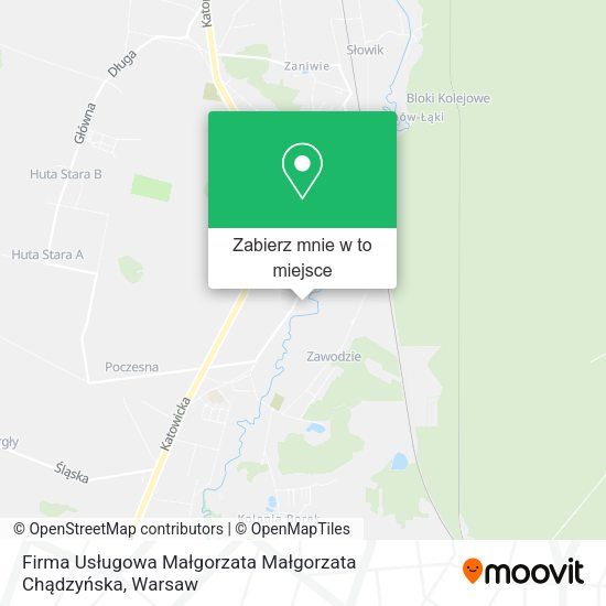 Mapa Firma Usługowa Małgorzata Małgorzata Chądzyńska