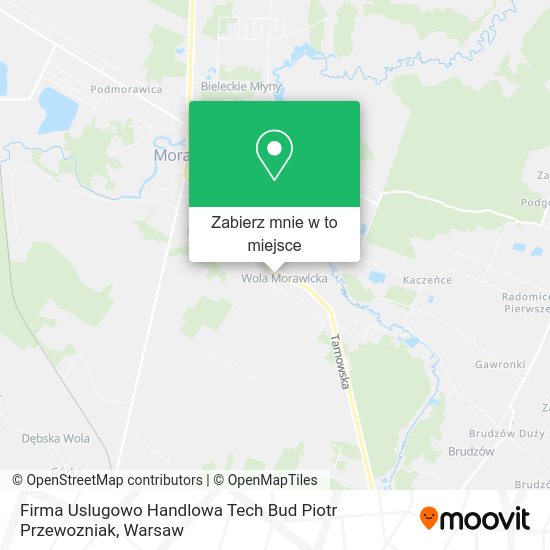 Mapa Firma Uslugowo Handlowa Tech Bud Piotr Przewozniak