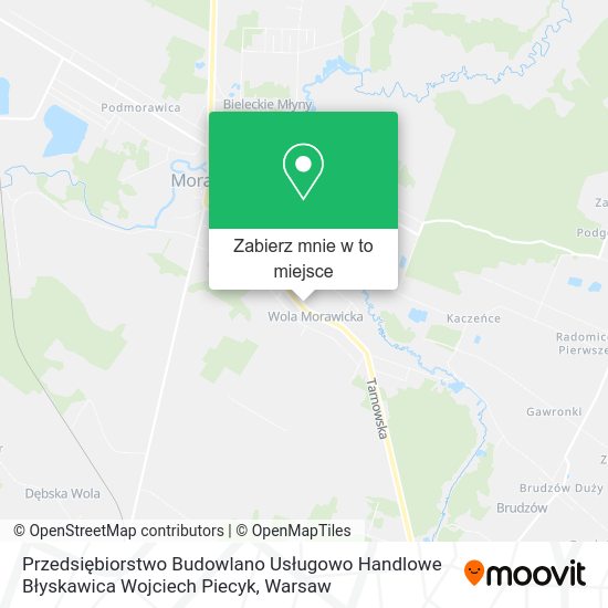 Mapa Przedsiębiorstwo Budowlano Usługowo Handlowe Błyskawica Wojciech Piecyk