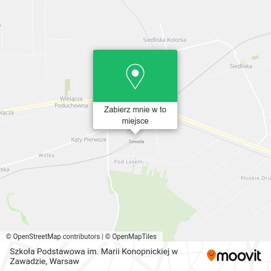 Mapa Szkoła Podstawowa im. Marii Konopnickiej w Zawadzie