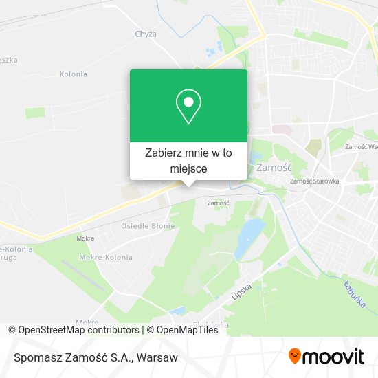 Mapa Spomasz Zamość S.A.