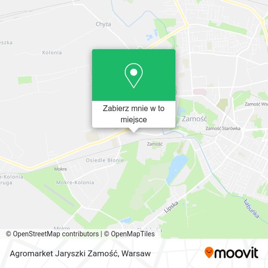 Mapa Agromarket Jaryszki Zamość