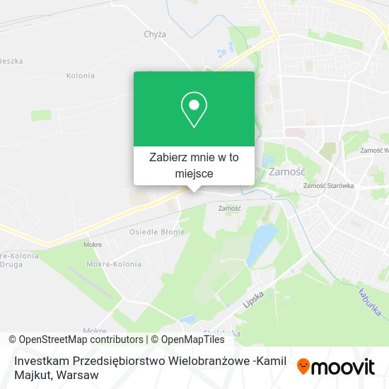 Mapa Investkam Przedsiębiorstwo Wielobranżowe -Kamil Majkut