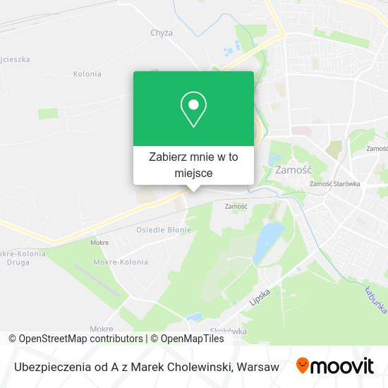 Mapa Ubezpieczenia od A z Marek Cholewinski