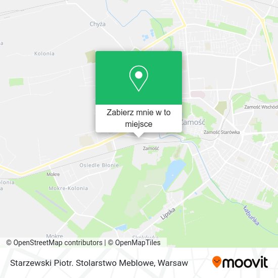 Mapa Starzewski Piotr. Stolarstwo Meblowe