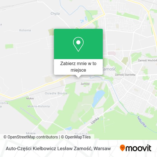 Mapa Auto-Części Kiełbowicz Lesław Zamość