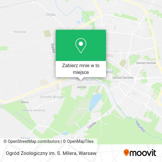 Mapa Ogród Zoologiczny im. S. Milera