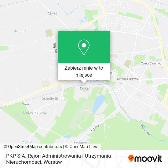 Mapa PKP S.A. Rejon Administrowania i Utrzymania Nieruchomości