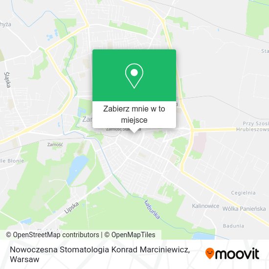 Mapa Nowoczesna Stomatologia Konrad Marciniewicz