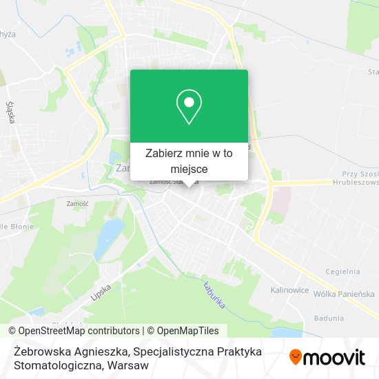 Mapa Żebrowska Agnieszka, Specjalistyczna Praktyka Stomatologiczna