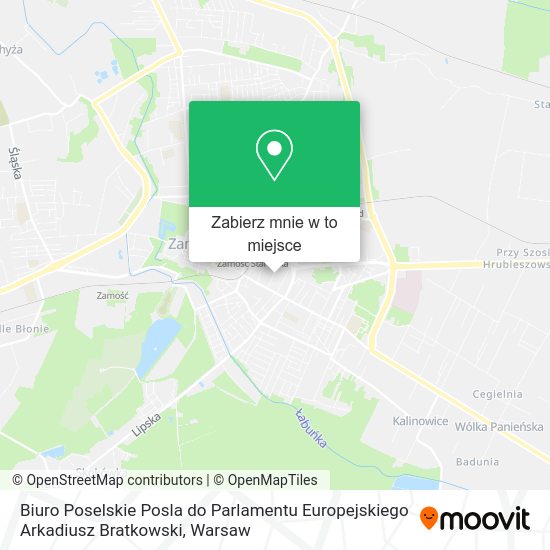 Mapa Biuro Poselskie Posla do Parlamentu Europejskiego Arkadiusz Bratkowski