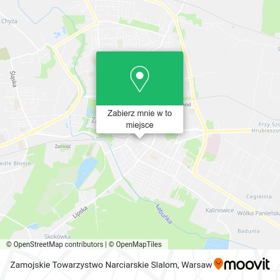 Mapa Zamojskie Towarzystwo Narciarskie Slalom