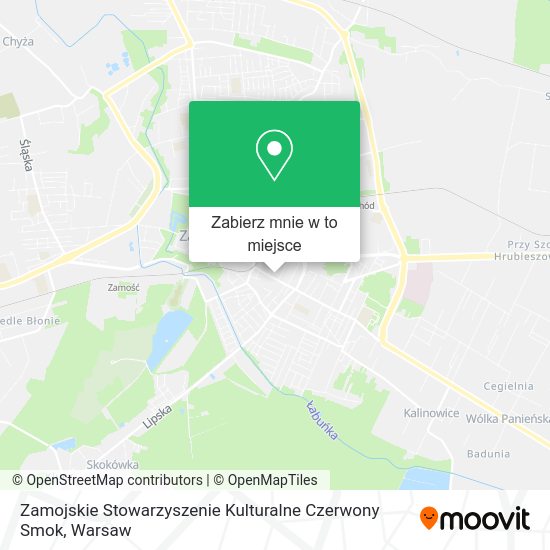 Mapa Zamojskie Stowarzyszenie Kulturalne Czerwony Smok