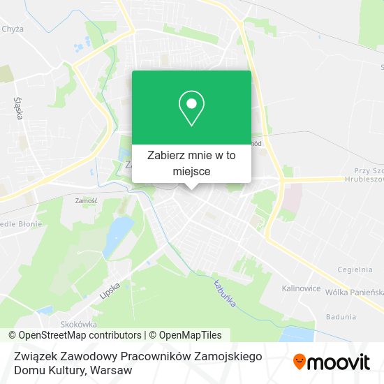 Mapa Związek Zawodowy Pracowników Zamojskiego Domu Kultury