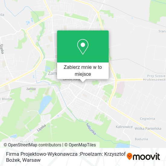 Mapa Firma Projektowo-Wykonawcza :Proelzam: Krzysztof Bożek