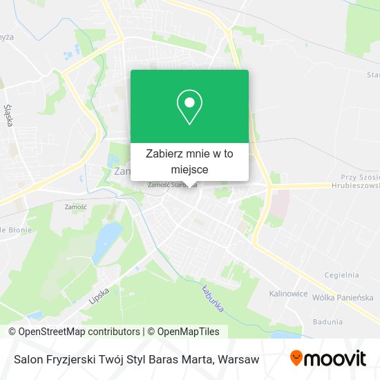 Mapa Salon Fryzjerski Twój Styl Baras Marta