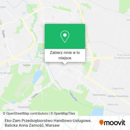 Mapa Eko-Zam Przedsiębiorstwo Handlowo-Usługowe. Balicka Anna Zamość