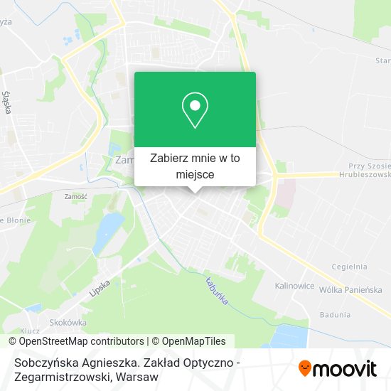 Mapa Sobczyńska Agnieszka. Zakład Optyczno - Zegarmistrzowski