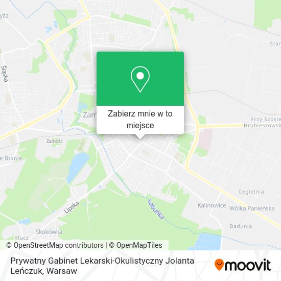 Mapa Prywatny Gabinet Lekarski-Okulistyczny Jolanta Leńczuk