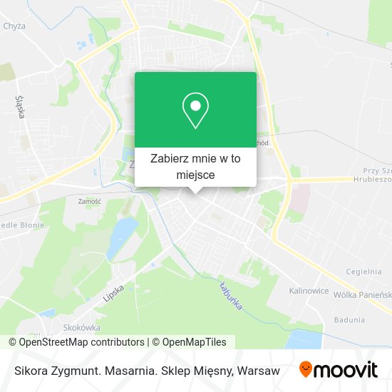 Mapa Sikora Zygmunt. Masarnia. Sklep Mięsny