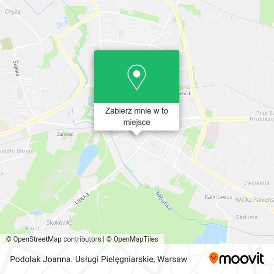 Mapa Podolak Joanna. Usługi Pielęgniarskie