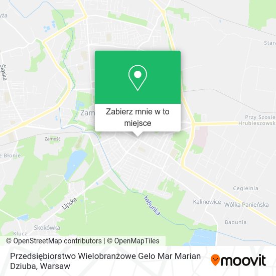 Mapa Przedsiębiorstwo Wielobranżowe Gelo Mar Marian Dziuba