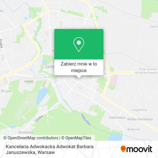 Mapa Kancelaria Adwokacka Adwokat Barbara Januszewska