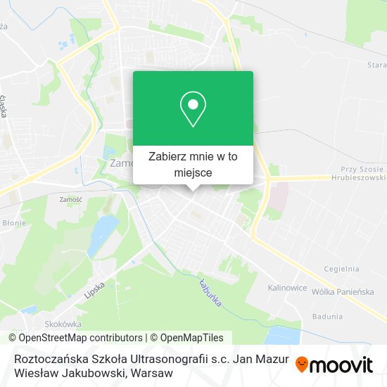 Mapa Roztoczańska Szkoła Ultrasonografii s.c. Jan Mazur Wiesław Jakubowski