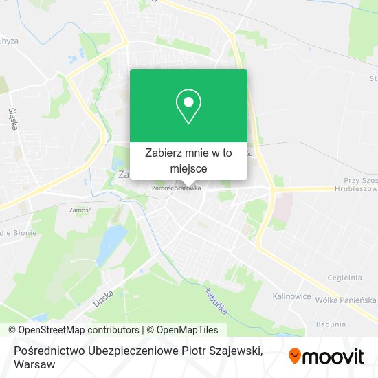 Mapa Pośrednictwo Ubezpieczeniowe Piotr Szajewski