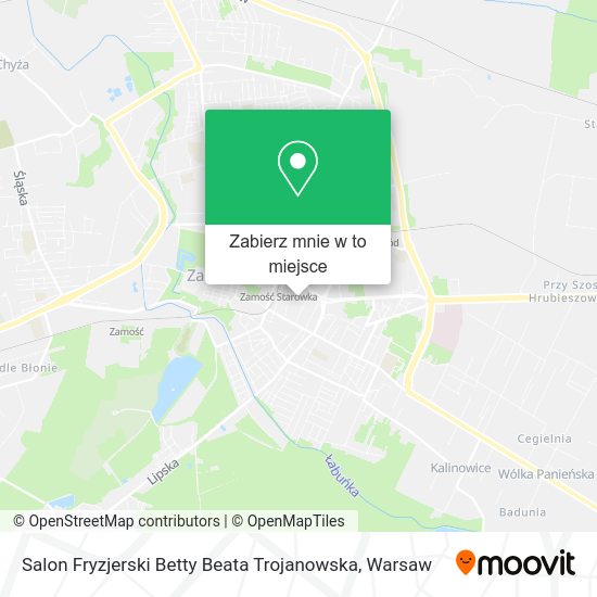 Mapa Salon Fryzjerski Betty Beata Trojanowska