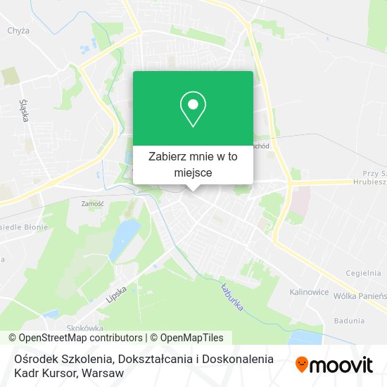 Mapa Ośrodek Szkolenia, Dokształcania i Doskonalenia Kadr Kursor